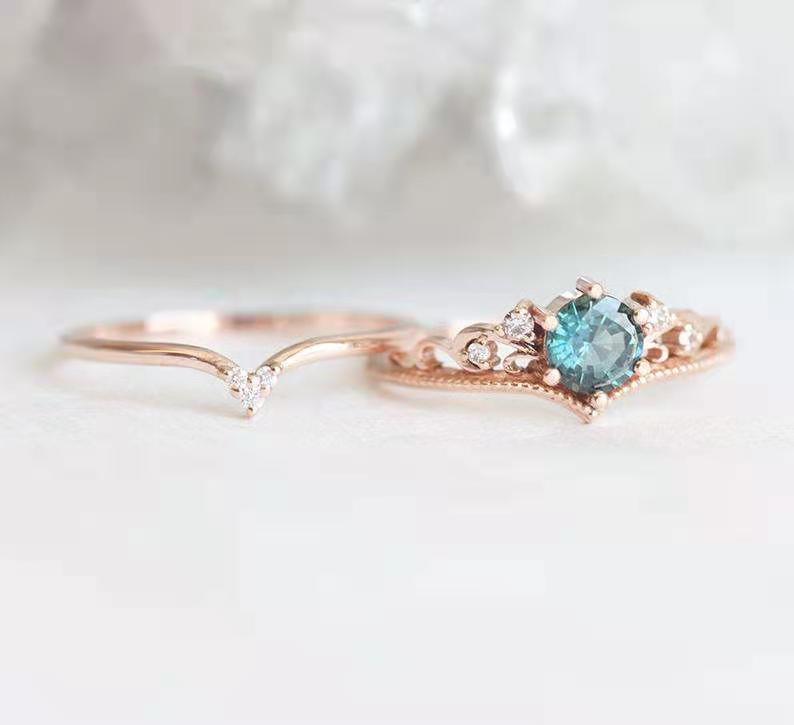 Anillos de oro rosa de moda chapados para mujer