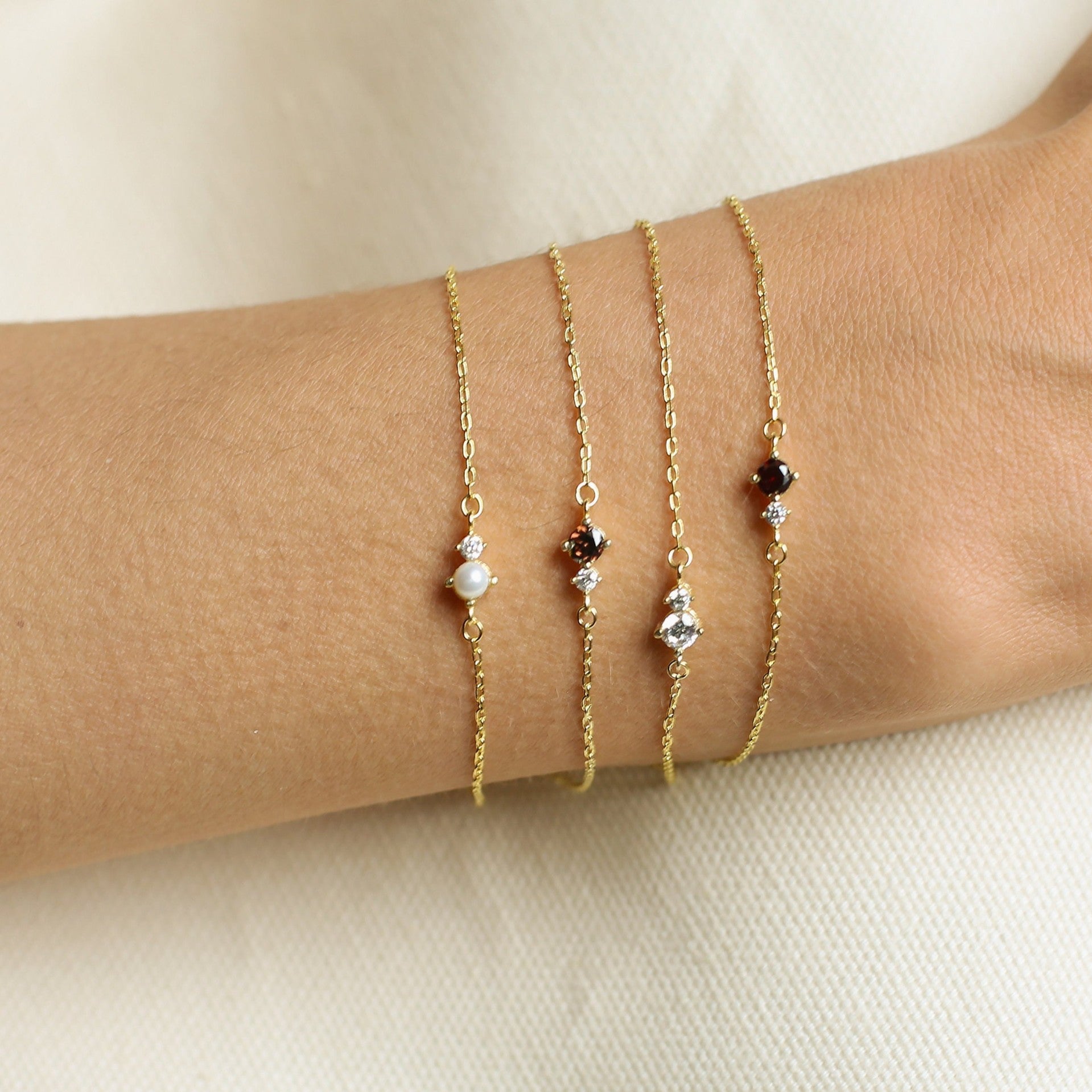 European And American Retro 12 December Flower Bracelet Zircon Birthstone Pendant Bracelet