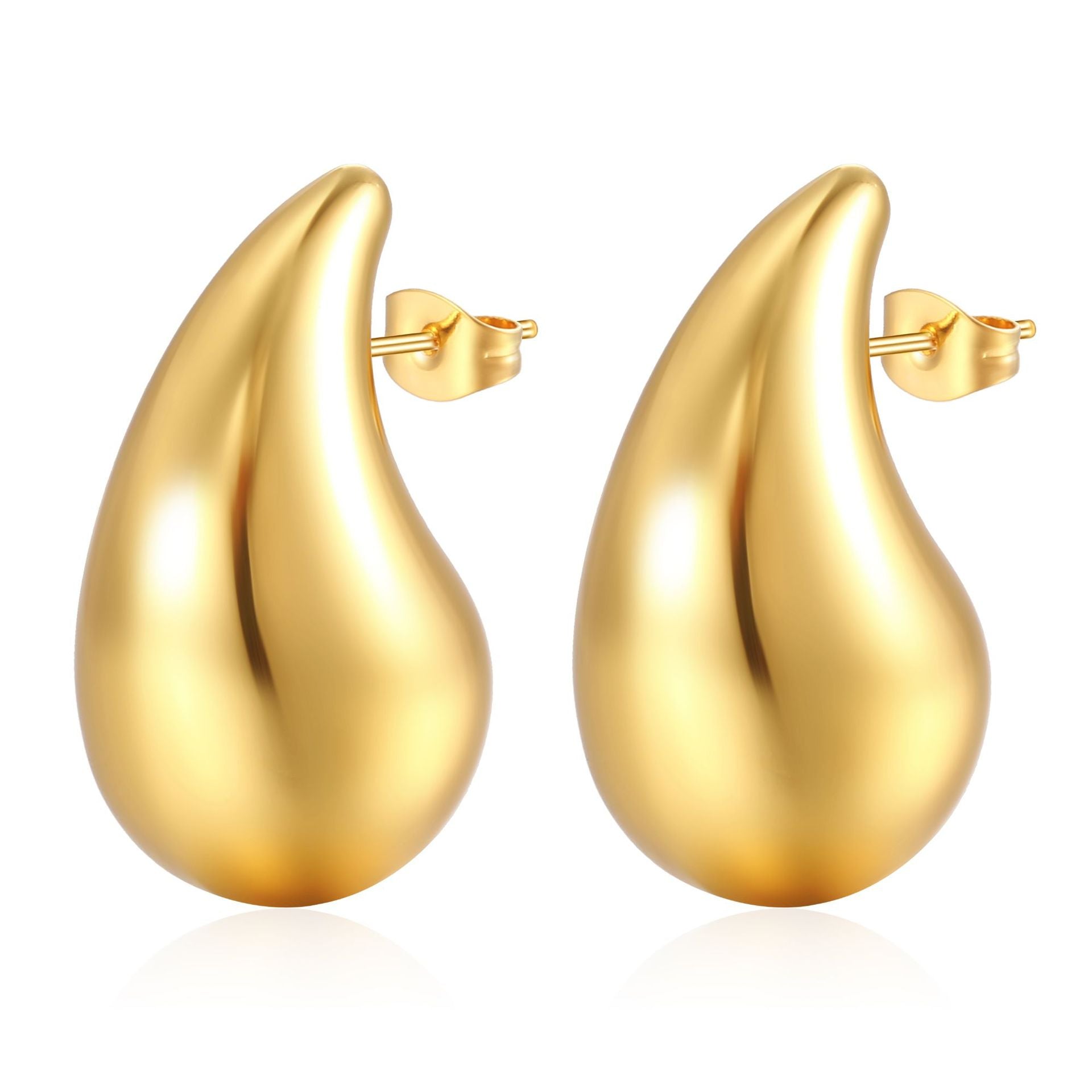 Pendientes de gota de acero inoxidable de moda para mujer