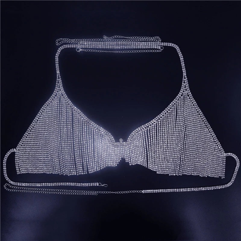 Conjunto de cadena para cuerpo de sujetador y bragas de moda