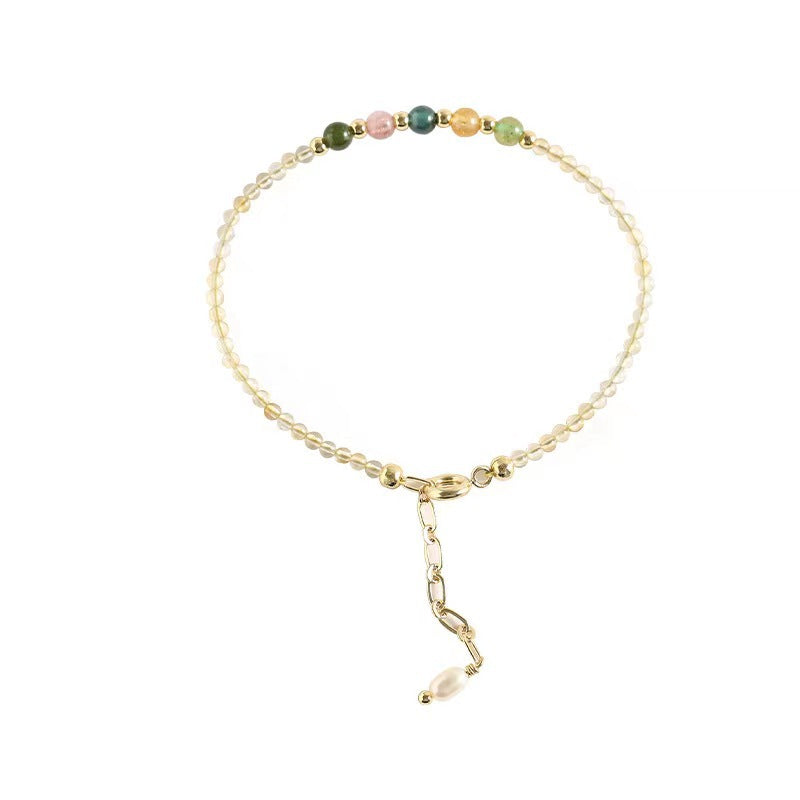 Pulsera de citrino de personalidad de moda para mujer