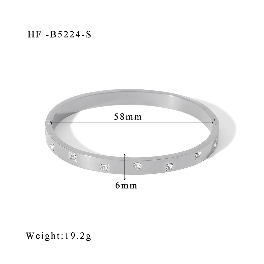 Design 18K Stainless Steel Zircon Bracelet