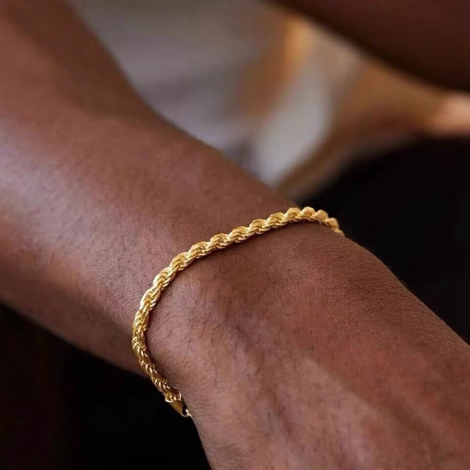 Pulsera sencilla unisex de personalidad retorcida
