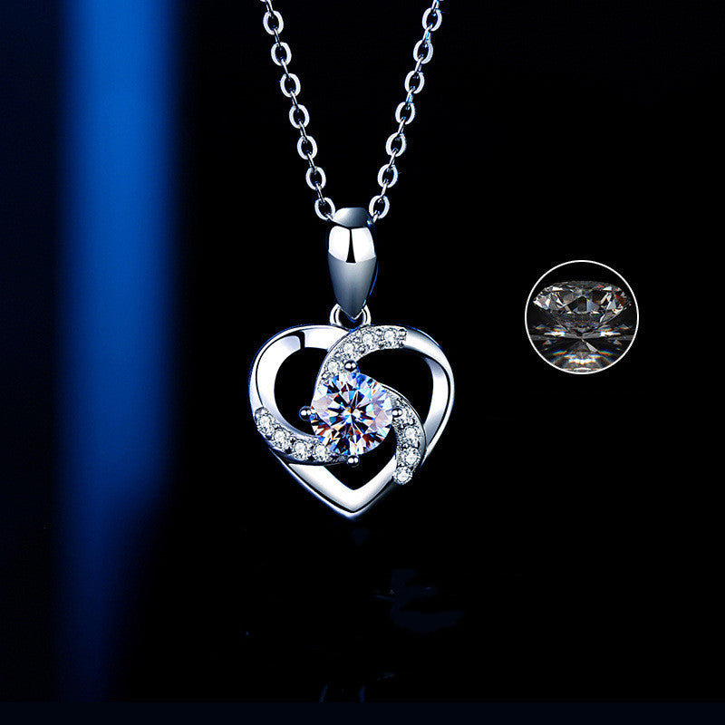 Luxuriöses Platin Moissanit Collier