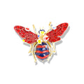 Hand Painted Enamel Glitter Diamond Vintage Bee Brooch