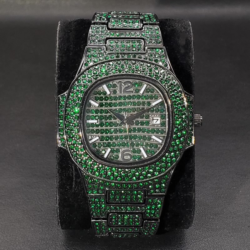 Special-Interest Vollbesetzte Diamant-Hip-Hop-Uhr