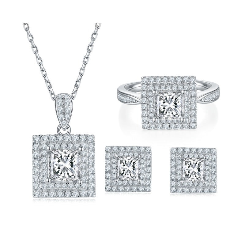 Luxuriöses Schmuckset aus 925er Sterlingsilber