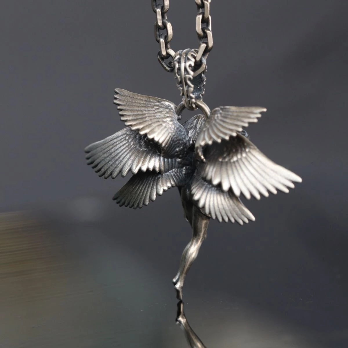 Six Winged Angel Pendant Necklace Sweaters For Men And Women