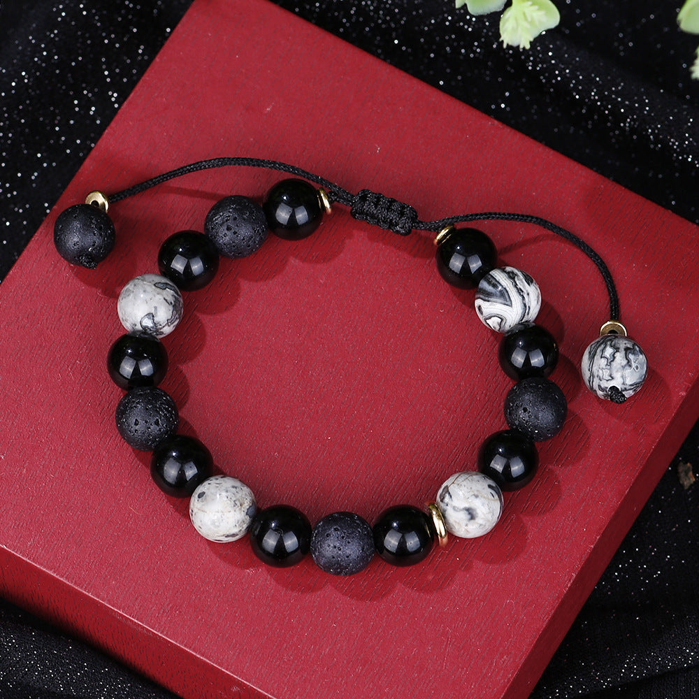 Fashion Gray Stone Zen Bracelet For Women