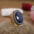Damen Strass Natur Türkis Ring Schmuck