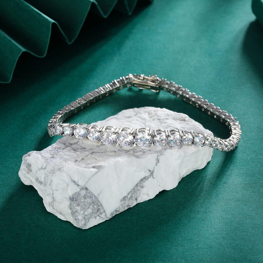 Pulsera de tenis de circonitas con degradado de tamaño