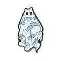 Broche de metal con forma de fantasma bonito de Halloween, accesorios de dibujos animados
