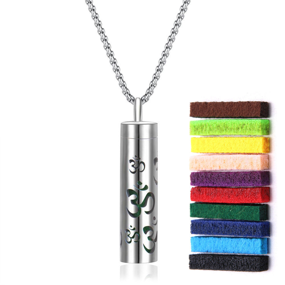 316L Stainless Steel Aromatic Perfume Oil Essential Oil Diffuser Pendant Necklace