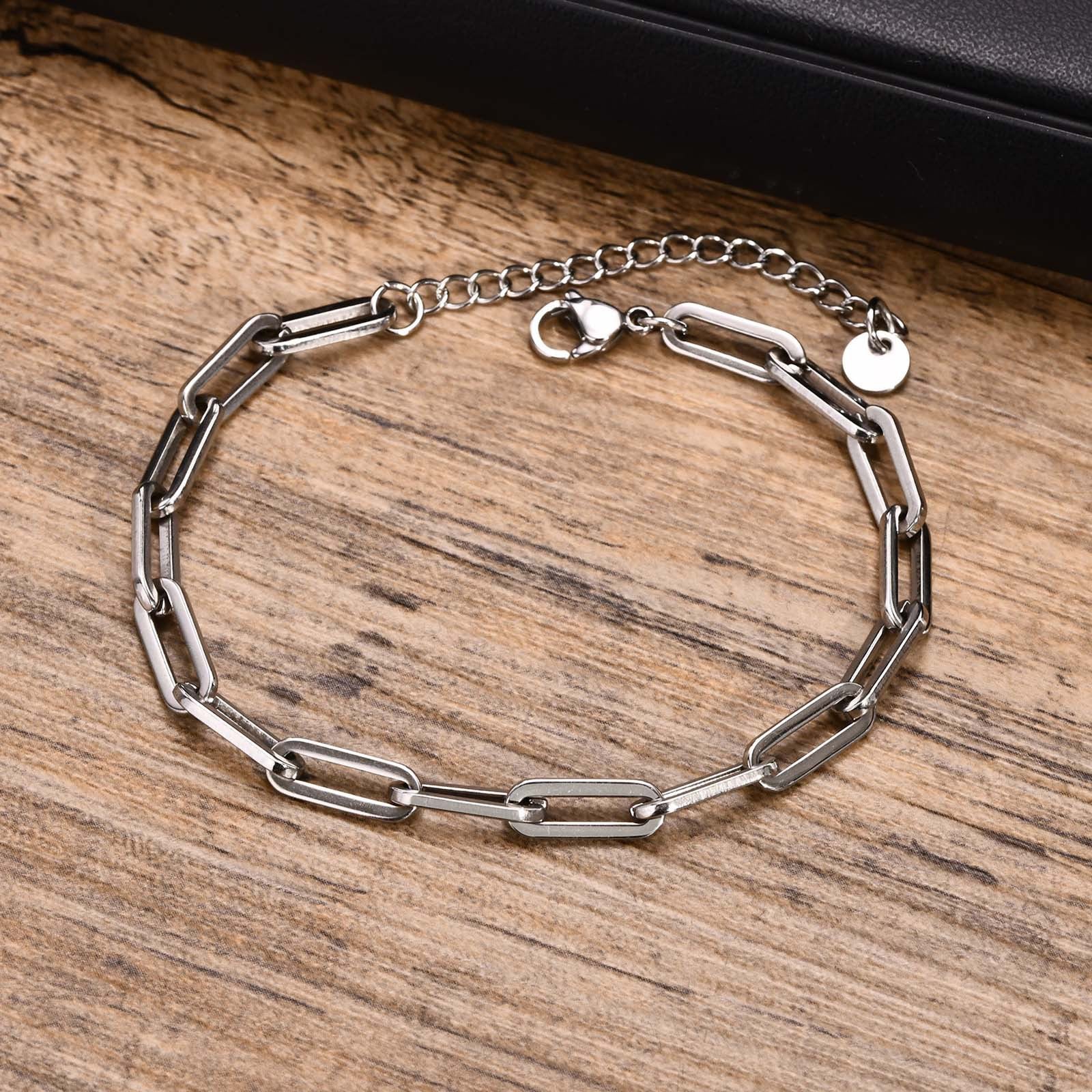 Fashion Square Buckle Thick Simple Bracelet