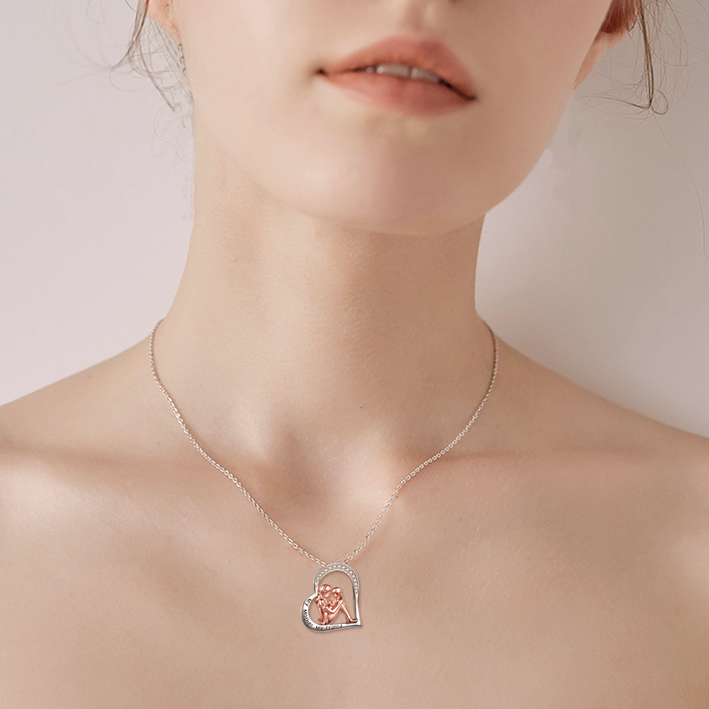 Mutter-Tochter-Halskette 925 Sterling Silber Gravur "Meine Mutter, meine Freundin" Schmuck Muttertagsgeschenke Geburtstagsgeschenke für Mama von Tochter