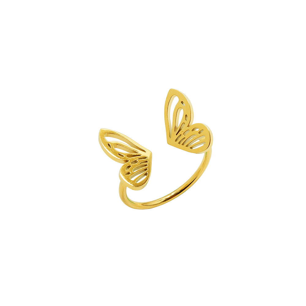 Anillo de Mariposa Hueca Estilo Normcore de Moda Personalizada
