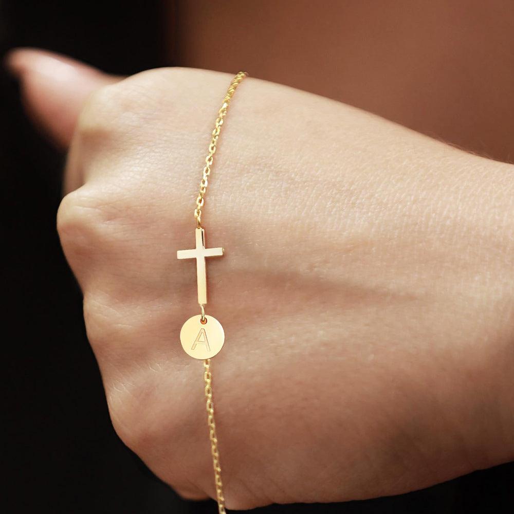 Ronda 26 Letras Nueva Pulsera Cruzada para Mujer