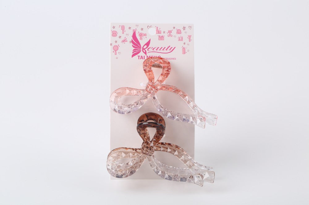 Mattes Vollton-Klauen-Haarclip-Set mit Pfotentasche, modisches Haarclip-Set
