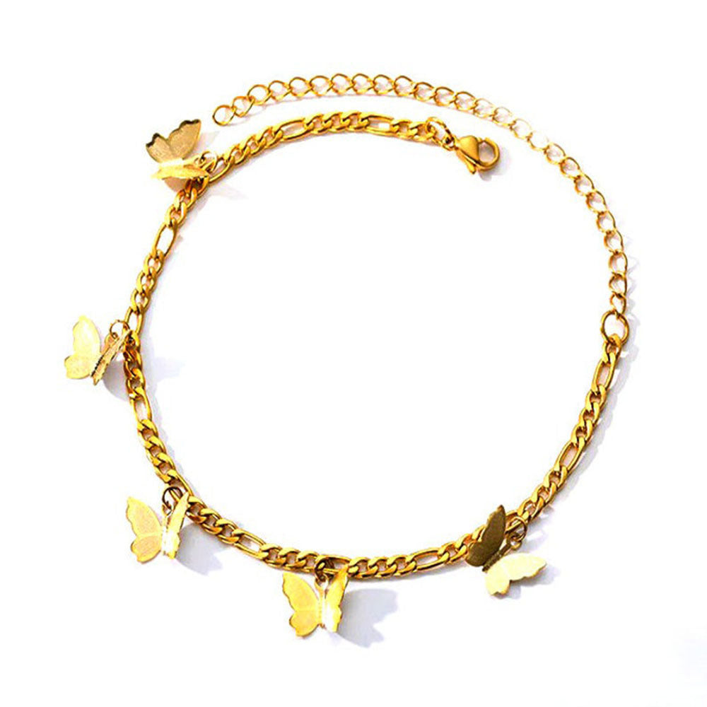 Tobillera Sencilla con Colgante de Mariposa