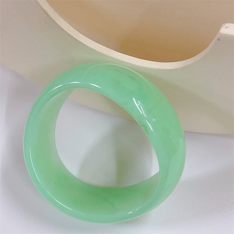 Macaron Colored Resin Shaped Geometric Bracelet