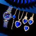 Adorno de reloj de diamantes, traje, corazón, como adorno de collar, regalo