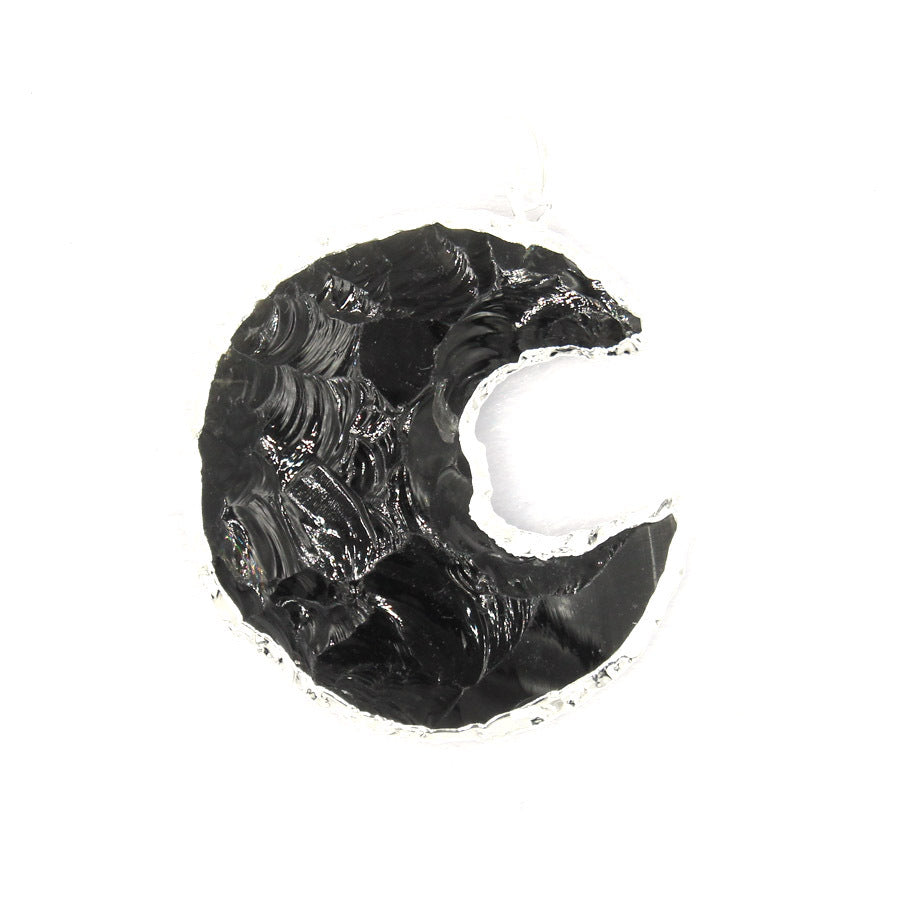 Star Moon Faceted Pendant White Crystal