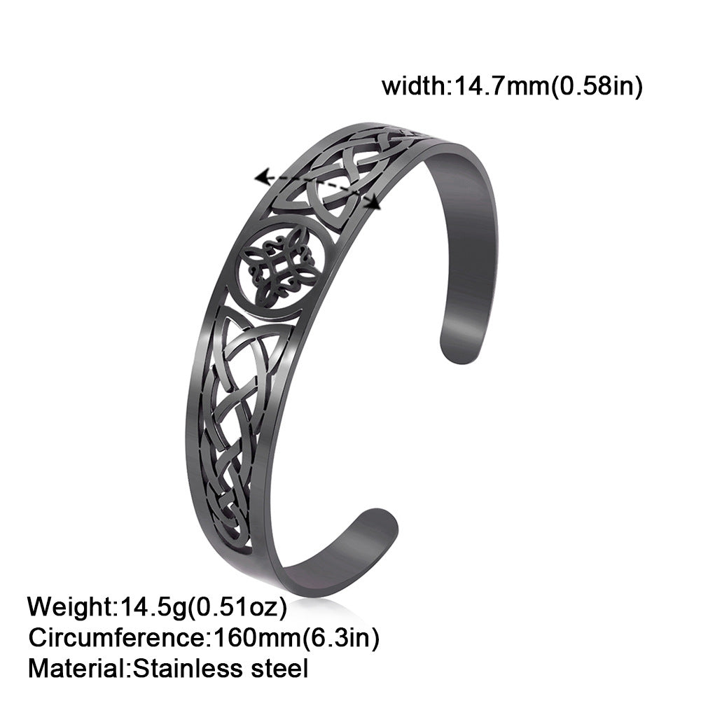Witch Knot Hohlornament Armband aus 304er Edelstahl