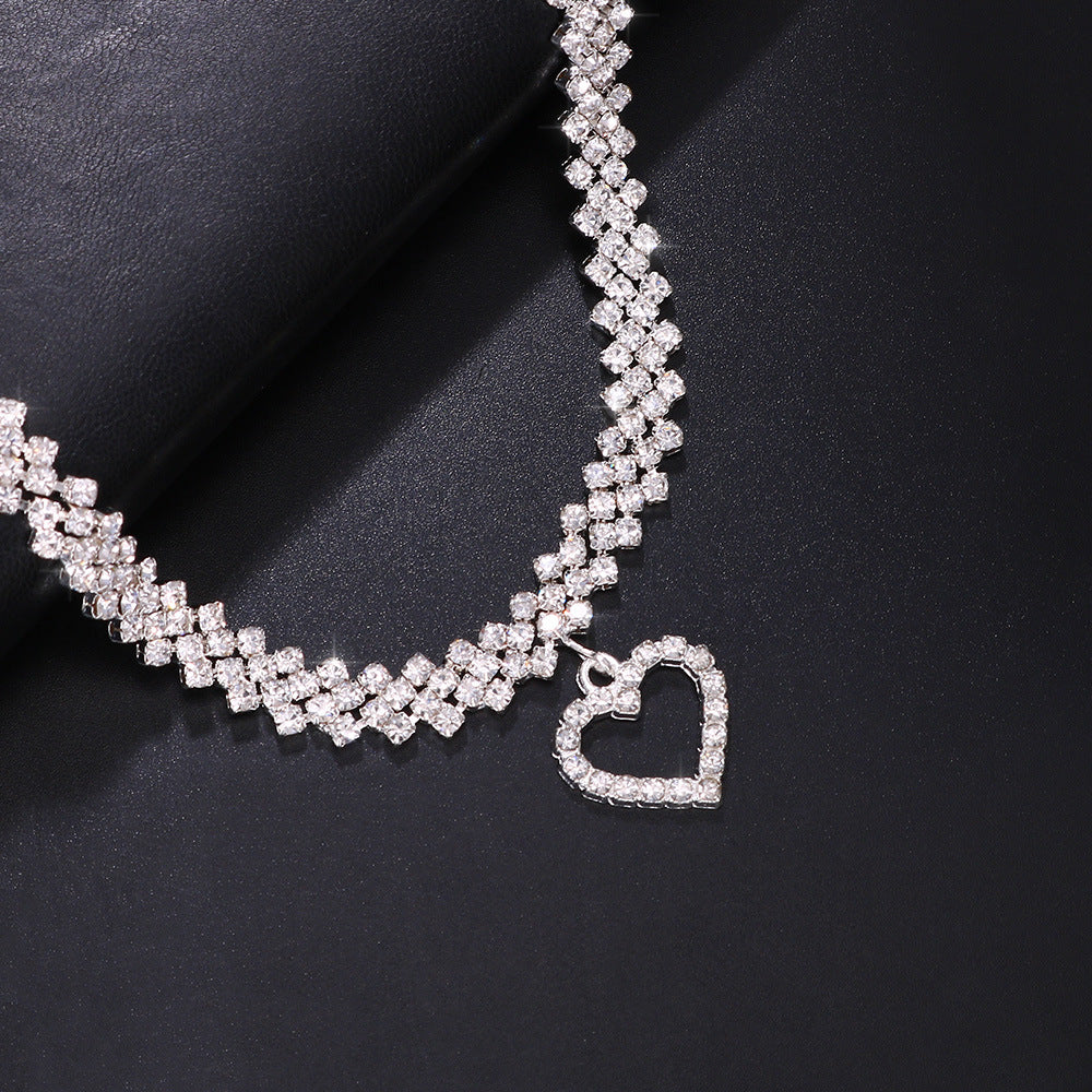 Tobillera de diamantes de imitación para mujer