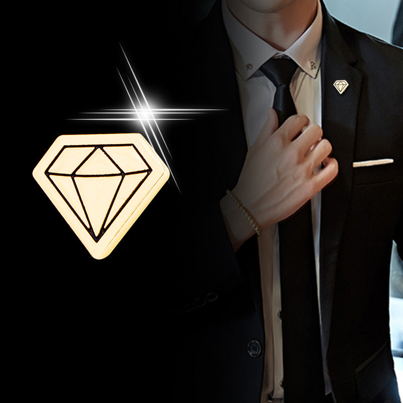 Broche de estilo coreano elegante con pequeños diamantes, mini broche pequeño