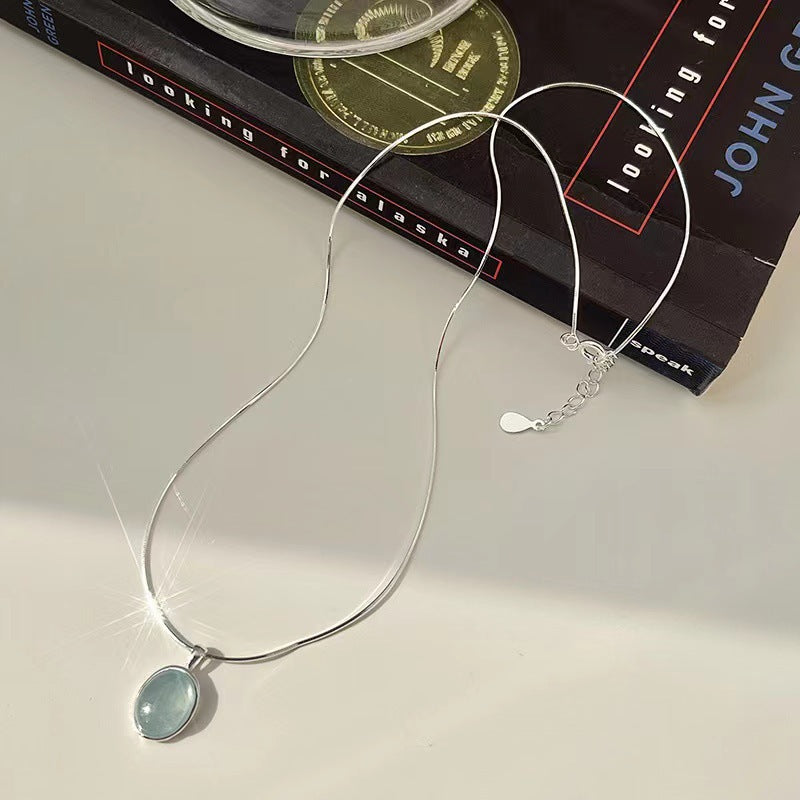 Ovale Wassertropfen-Anhänger, Temperamentvoller Wilder Leichter Luxus Schlangenglieder-Kette