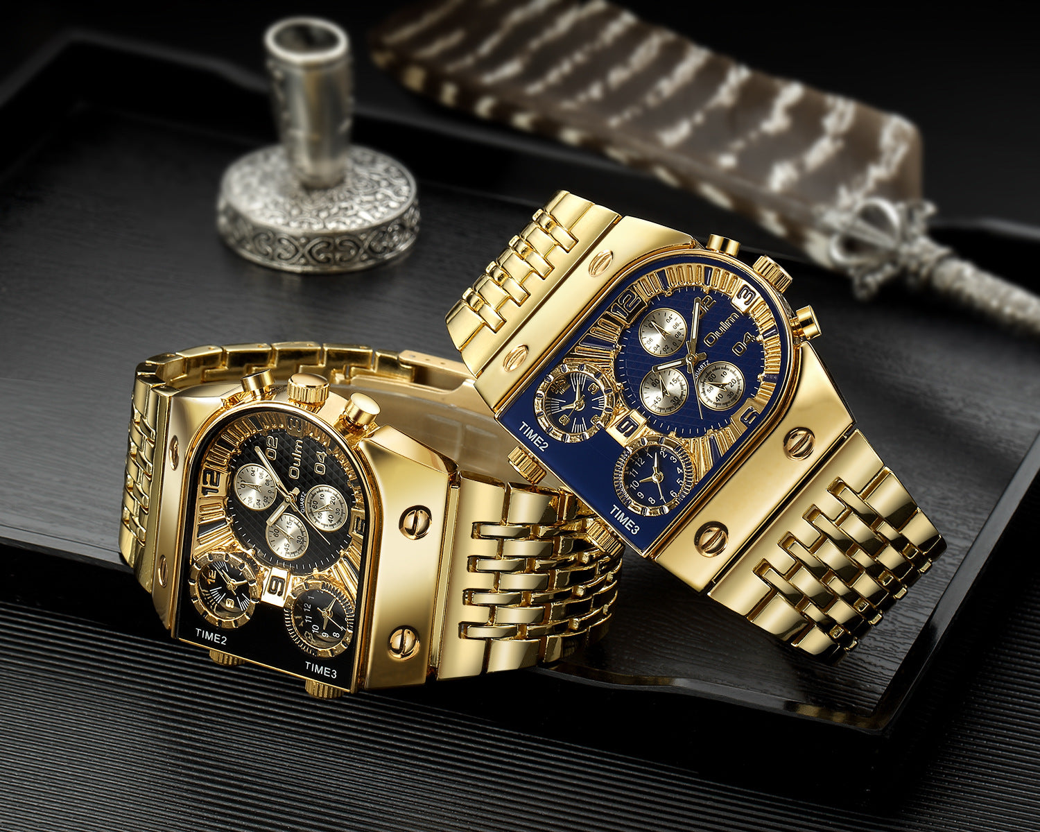 Luminous Herrenuhr Stahlband Casual Gold