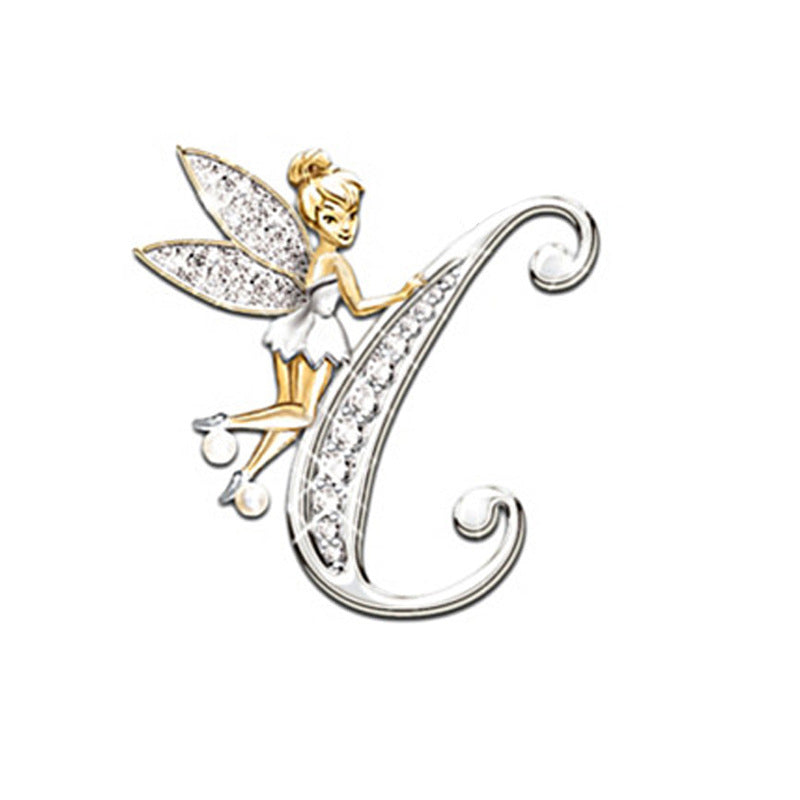Broche de mujer con 26 letras inglesas