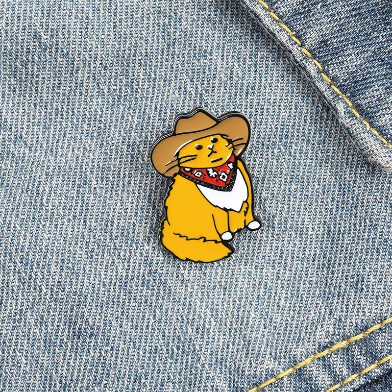 Dibujos Animados Esmalte Mochila Cuello Lindo Gato Broche