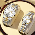 Reloj de moda simple impermeable luminoso de calendario doble para hombre y mujer