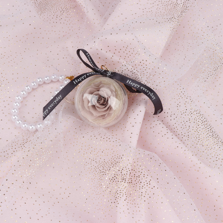 Rose Perianth Pearl Car Hanging Keychain