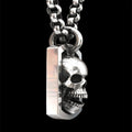 Jewelry Silver Vintage Silver Skull Pendant Necklace