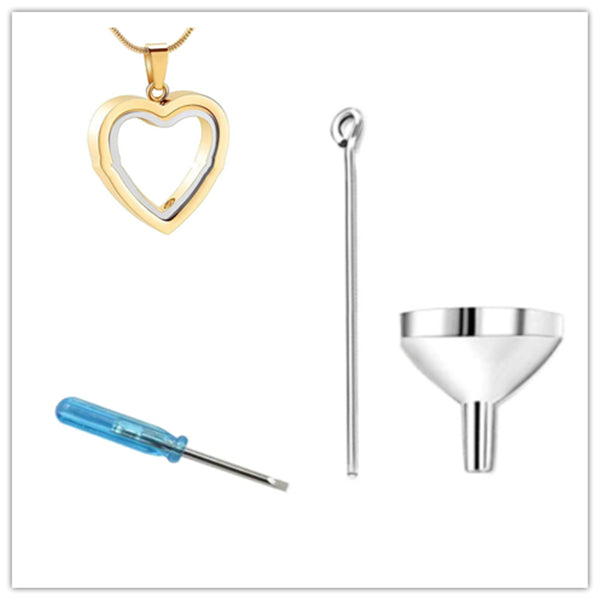 Stainless Steel Ornament Heart-shaped Cinerary Casket Pendant
