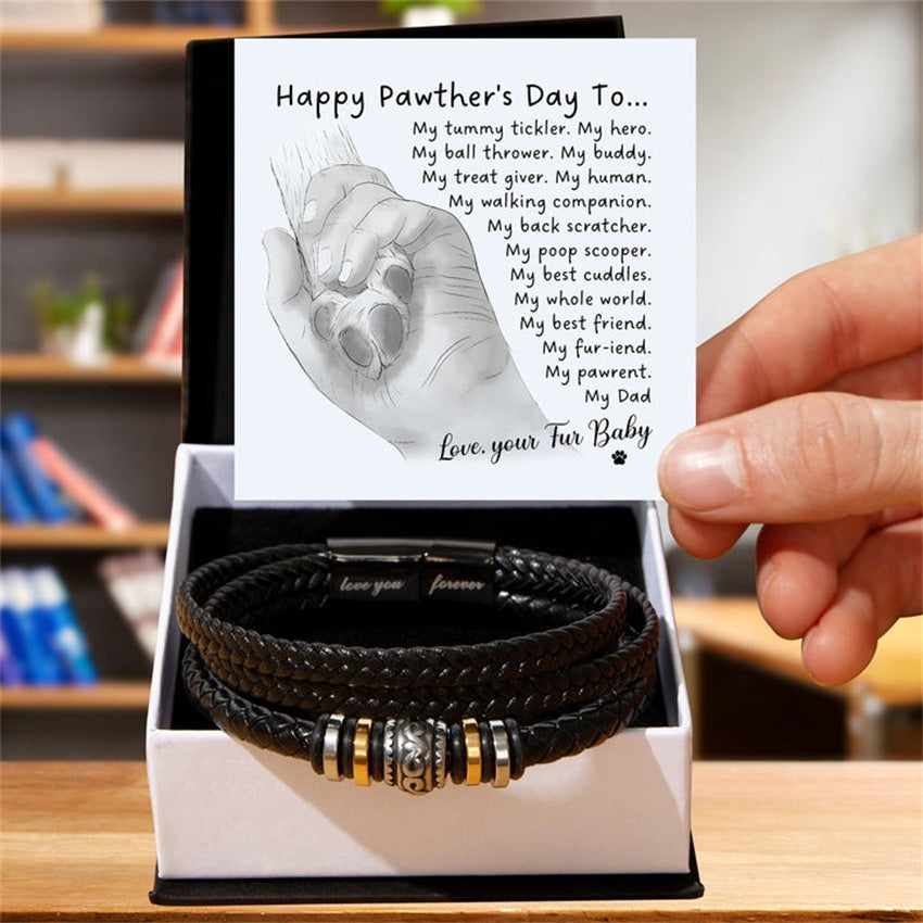 Armband für Herren mit Lederband im Ethno-Stil