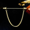 Metallkette Quaste Anstecknadel Herrenhemd Ein-Wort-Anstecknadel