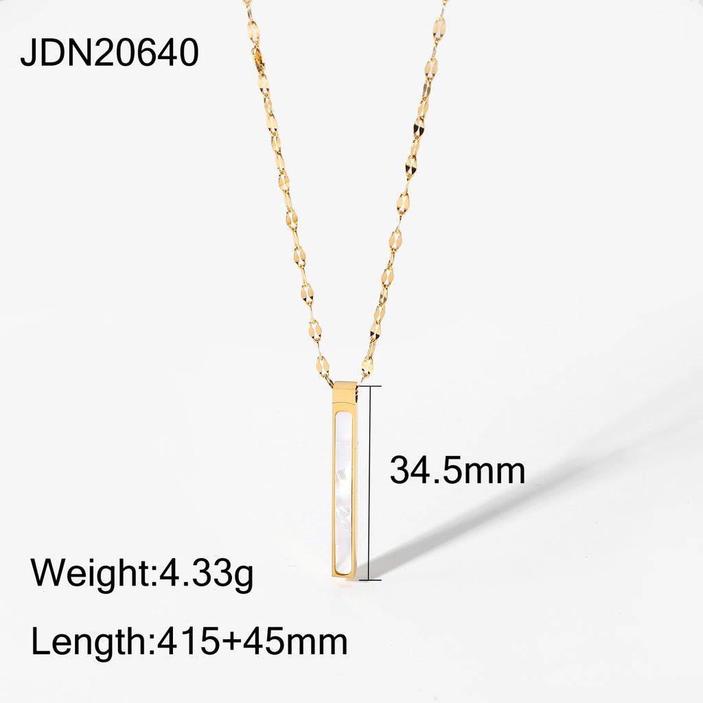 Stainless Steel 14K Gold Natural Necklace
