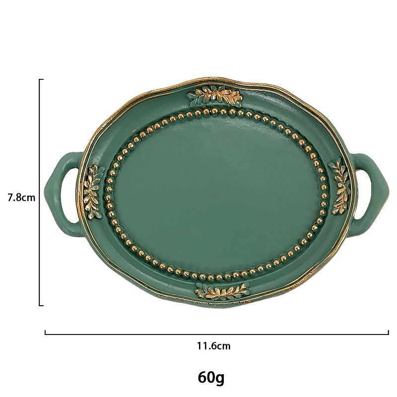 Kreativer Kerzenhalter aus Harz, Teller, Ohrringe, Halskette, Schmuck, Ornament