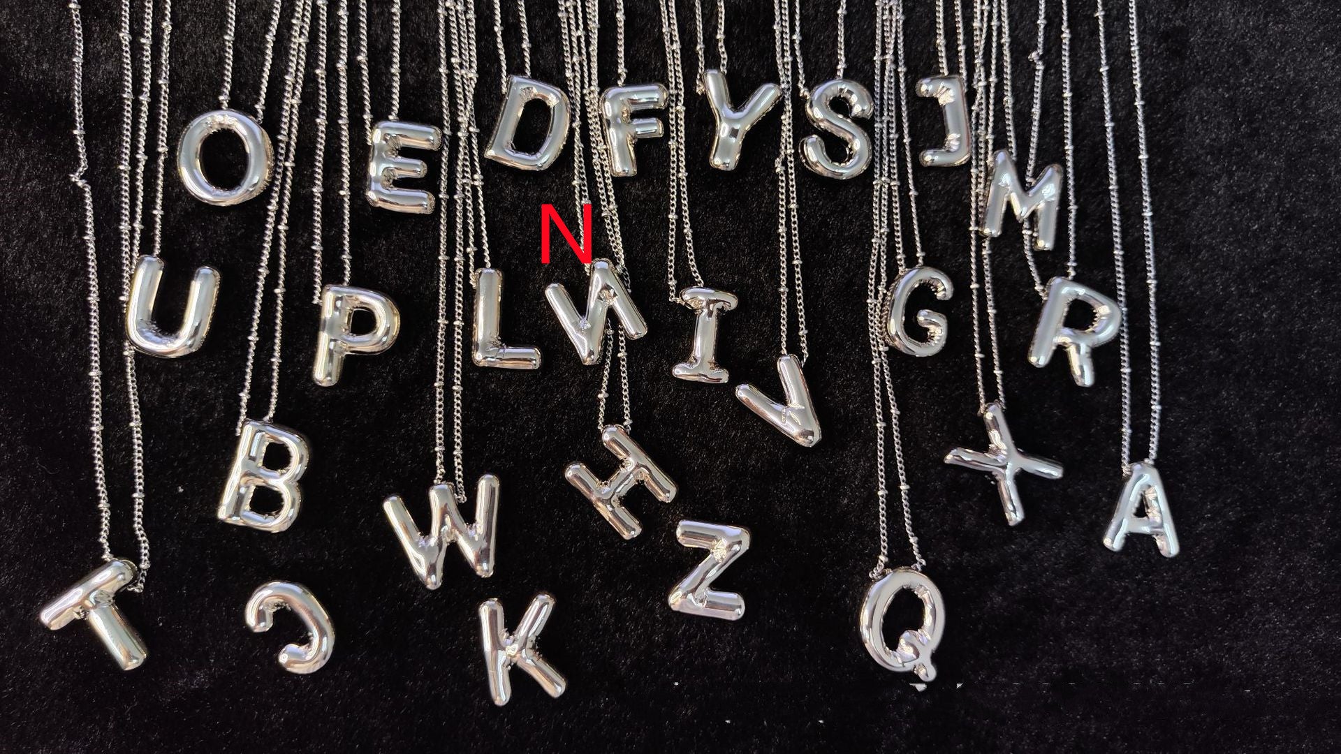 Glossy Letters Copper Pendant Necklace