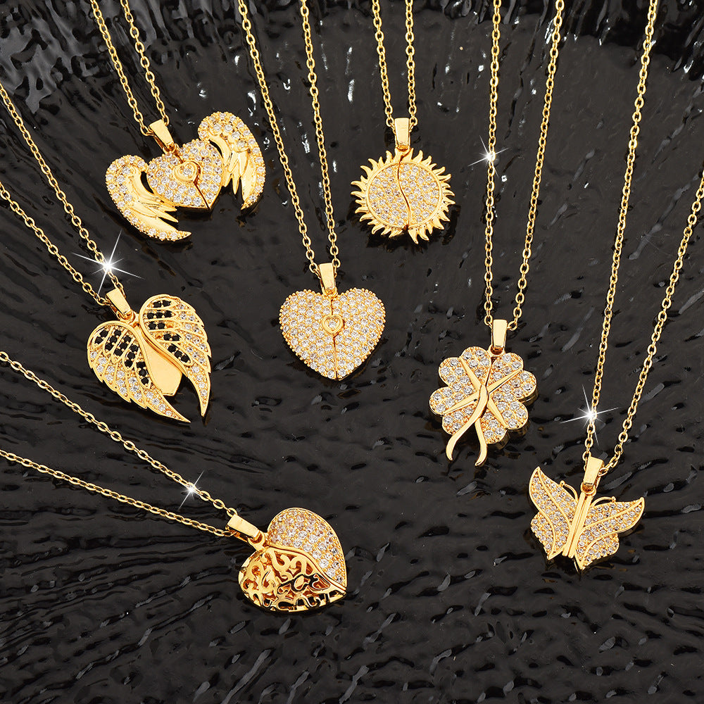 Damenmode Zirkon Offen und Schließendes Schlüsselbein-Collier