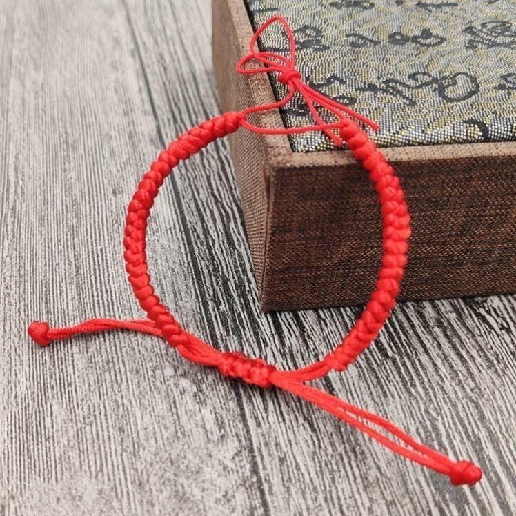 Male And Female Red Rope Couple Beads Threading DIY