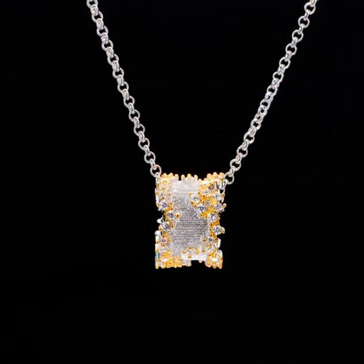 Halskette aus vergoldetem 925er Sterlingsilber mit Schneeflocke
