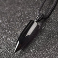Natürliche Obsidian-Kugelkette für Damen und Herren