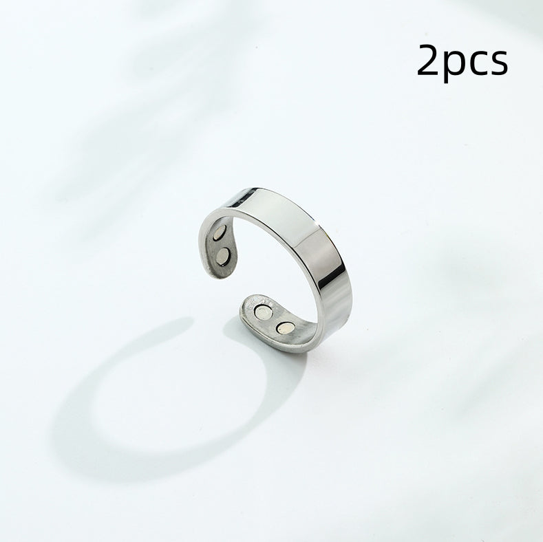 Anillo Antirronquidos Detener Ronquidos Ayuda Respiratoria Acupresión Tratamiento Antirronquidos Terapia Magnética Anillo de Dedo Saludable Joyería