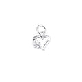 S925 Sterlingsilber Erfrischender Blumen-Herz-Anhänger Handgestricktes Zubehör Diy-Accessoires Material