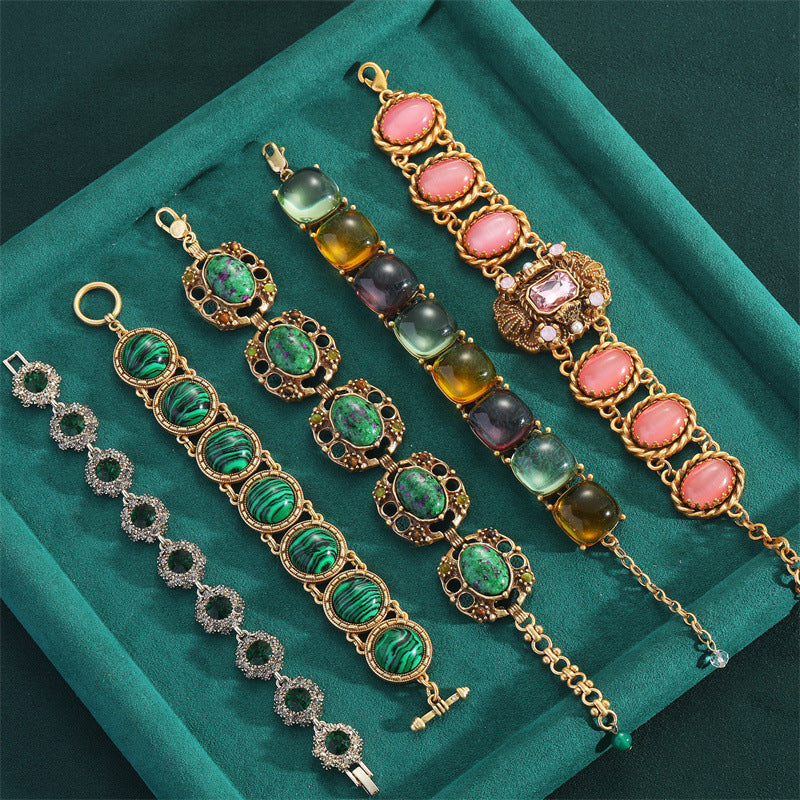 Armband Türkis Vintage Antik Farbige Glasur