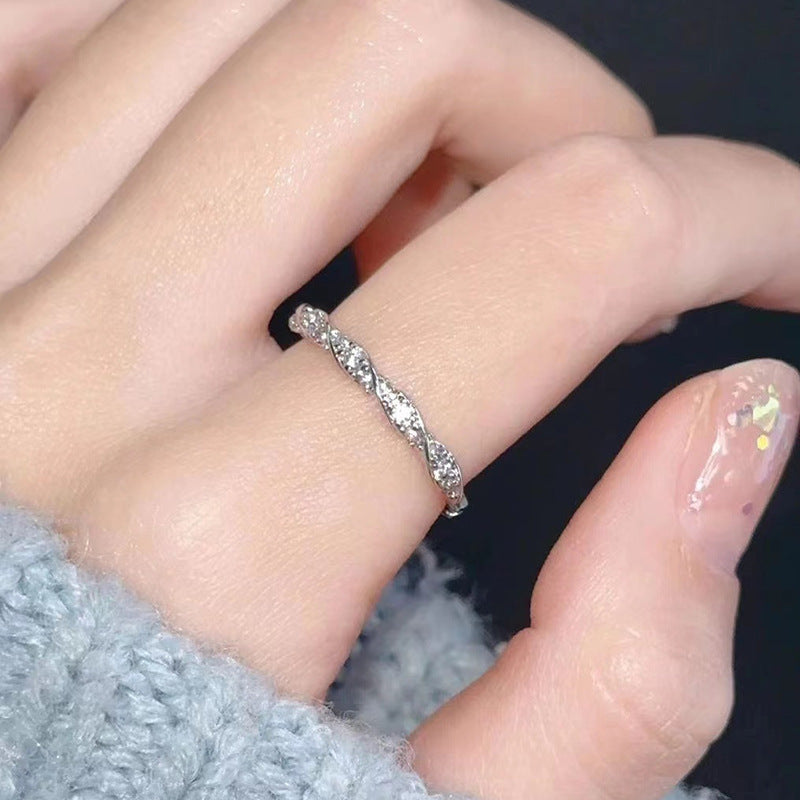 Anillo de plata de ley S999 "Winding Love" de joyería de moda